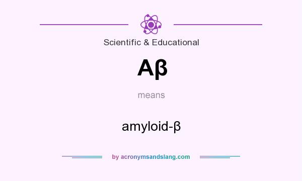 What does Aβ mean? It stands for amyloid-β
