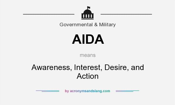 What does AIDA mean? It stands for Awareness, Interest, Desire, and Action