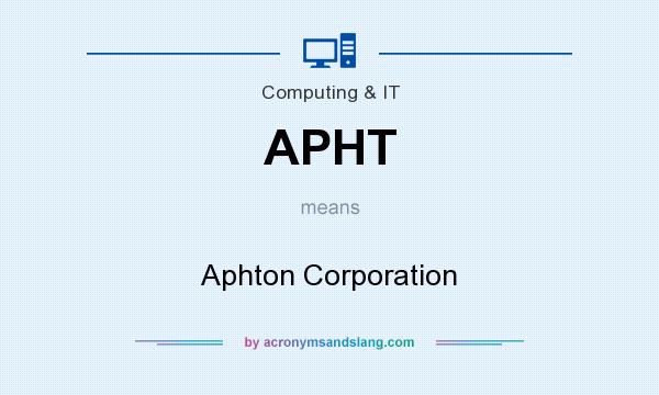 What does APHT mean? It stands for Aphton Corporation