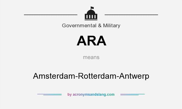 What does ARA mean? It stands for Amsterdam-Rotterdam-Antwerp