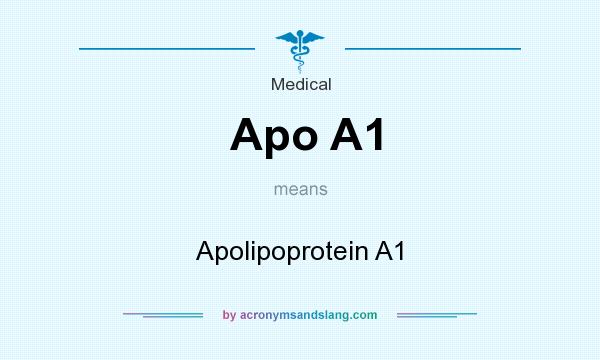 What does Apo A1 mean? It stands for Apolipoprotein A1