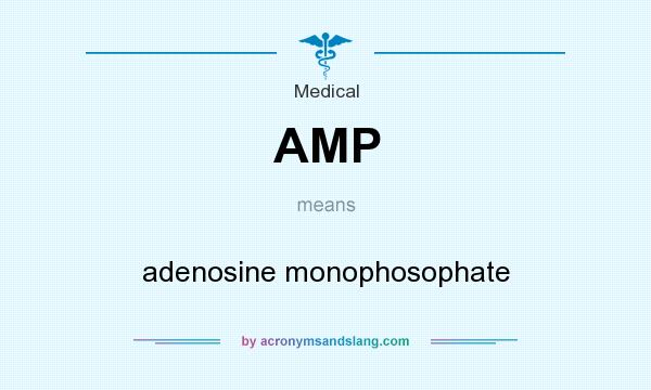 What does AMP mean? It stands for adenosine monophosophate