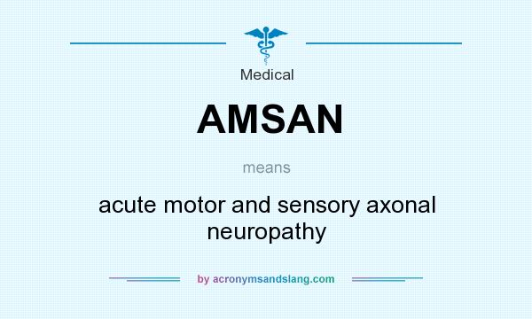 What does AMSAN mean? It stands for acute motor and sensory axonal neuropathy