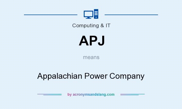 What does APJ mean? It stands for Appalachian Power Company