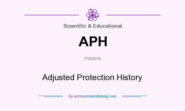 What does APH mean? It stands for Adjusted Protection History