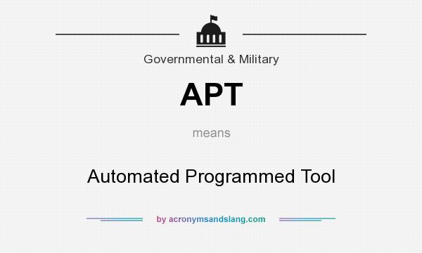 What does APT mean? It stands for Automated Programmed Tool