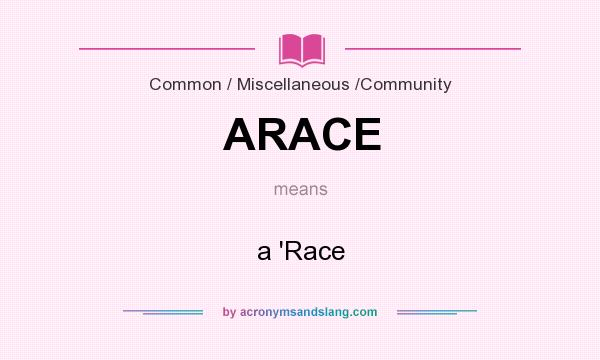 What does ARACE mean? It stands for a `Race