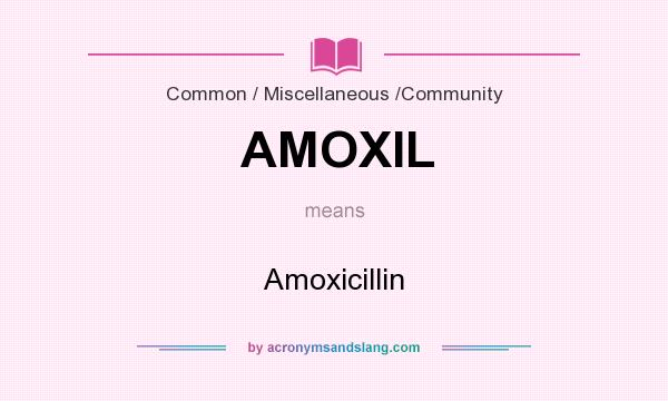 What does AMOXIL mean? It stands for Amoxicillin