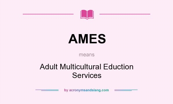 What does AMES mean? It stands for Adult Multicultural Eduction Services