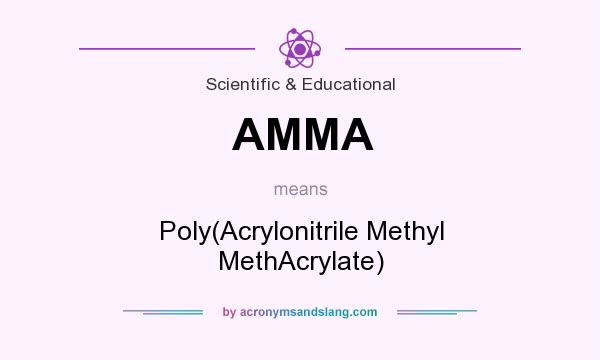 What does AMMA mean? It stands for Poly(Acrylonitrile Methyl MethAcrylate)