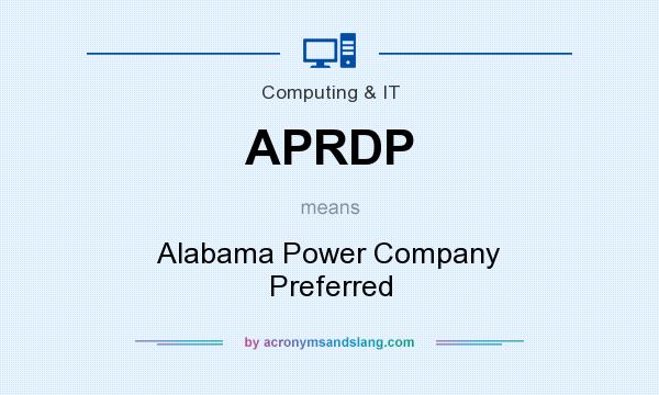 What does APRDP mean? It stands for Alabama Power Company Preferred