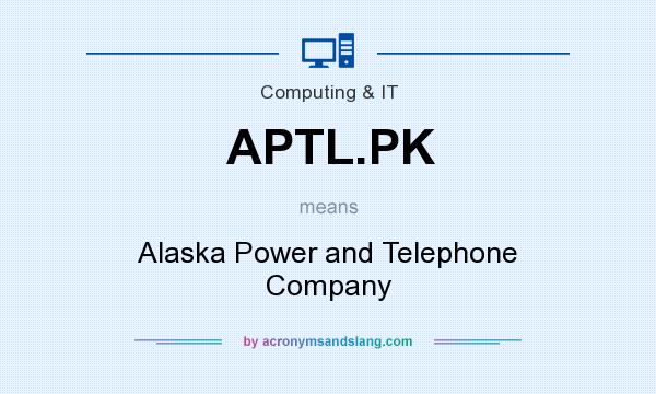 What does APTL.PK mean? It stands for Alaska Power and Telephone Company