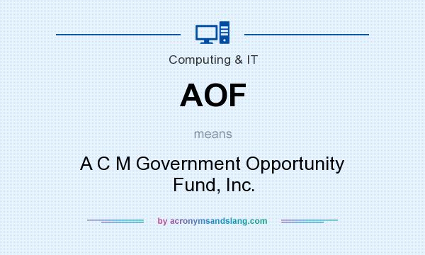 What does AOF mean? It stands for A C M Government Opportunity Fund, Inc.