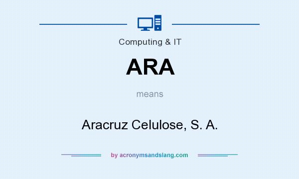 What does ARA mean? It stands for Aracruz Celulose, S. A.