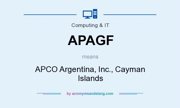 What does APAGF mean? It stands for APCO Argentina, Inc., Cayman Islands