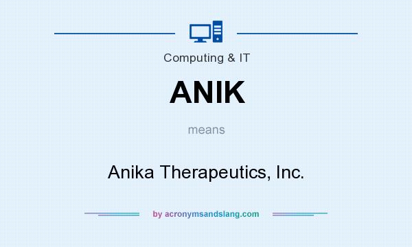 What does ANIK mean? It stands for Anika Therapeutics, Inc.