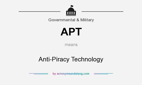 What does APT mean? It stands for Anti-Piracy Technology