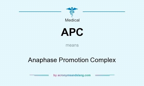What does APC mean? It stands for Anaphase Promotion Complex