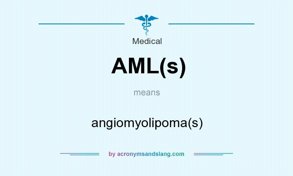 What does AML(s) mean? It stands for angiomyolipoma(s)