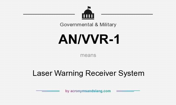 What does AN/VVR-1 mean? It stands for Laser Warning Receiver System