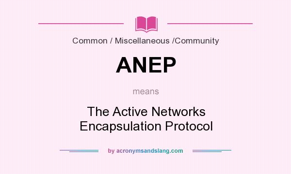 What does ANEP mean? It stands for The Active Networks Encapsulation Protocol