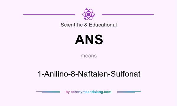 What does ANS mean? It stands for 1-Anilino-8-Naftalen-Sulfonat