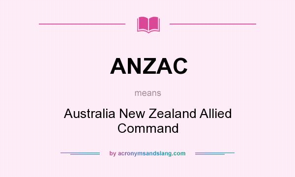 What does ANZAC mean? It stands for Australia New Zealand Allied Command