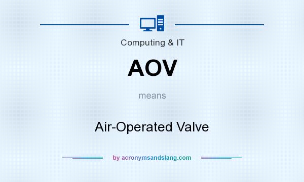 What does AOV mean? It stands for Air-Operated Valve