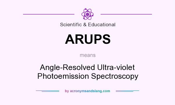 What does ARUPS mean? It stands for Angle-Resolved Ultra-violet Photoemission Spectroscopy