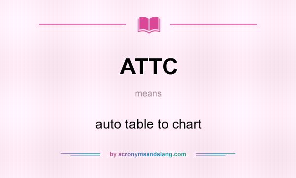What does ATTC mean? It stands for auto table to chart