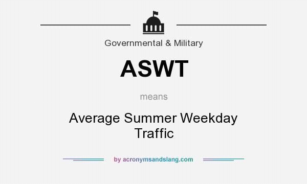 What does ASWT mean? It stands for Average Summer Weekday Traffic