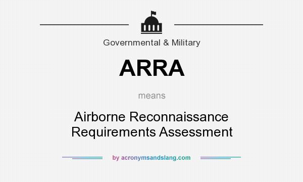 What does ARRA mean? It stands for Airborne Reconnaissance Requirements Assessment