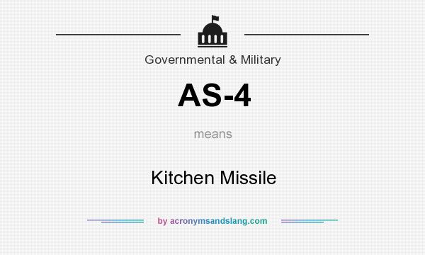 What does AS-4 mean? It stands for Kitchen Missile