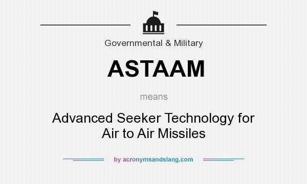 What does ASTAAM mean? It stands for Advanced Seeker Technology for Air to Air Missiles