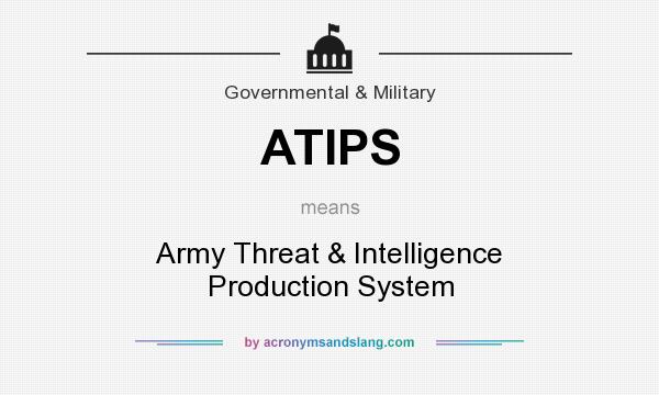 What does ATIPS mean? It stands for Army Threat & Intelligence Production System