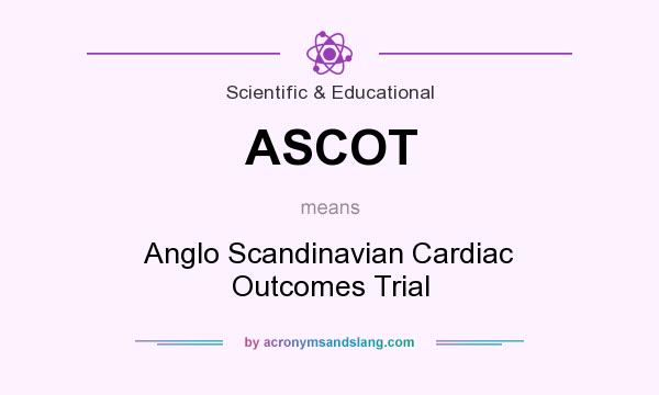 What does ASCOT mean? It stands for Anglo Scandinavian Cardiac Outcomes Trial