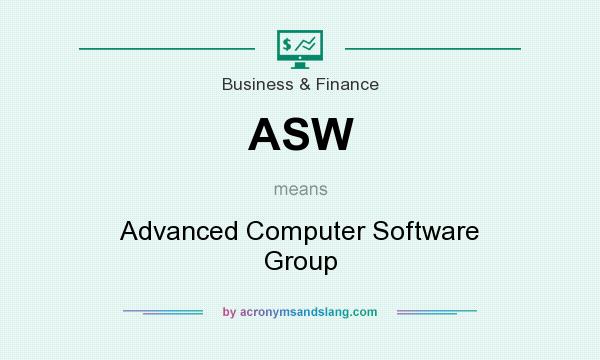 What does ASW mean? It stands for Advanced Computer Software Group