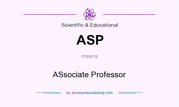 What does ASP mean? It stands for ASsociate Professor