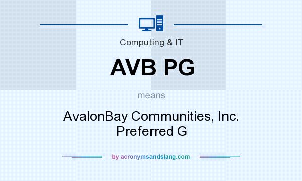 What does AVB PG mean? It stands for AvalonBay Communities, Inc. Preferred G
