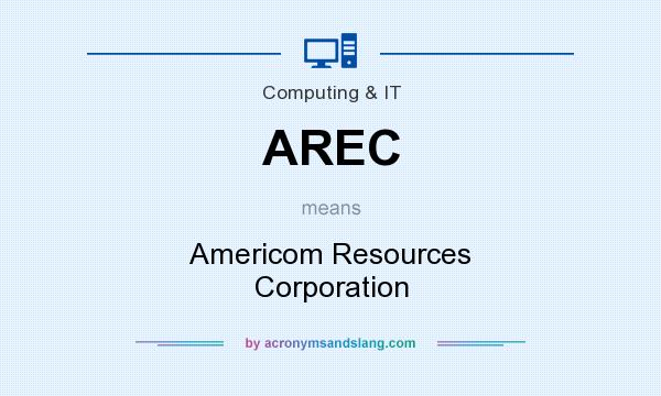What does AREC mean? It stands for Americom Resources Corporation