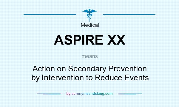 What does ASPIRE XX mean? It stands for Action on Secondary Prevention by Intervention to Reduce Events