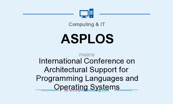 What does ASPLOS mean? It stands for International Conference on Architectural Support for Programming Languages and Operating Systems
