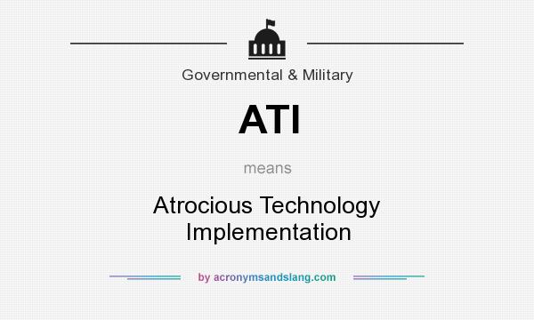 What does ATI mean? It stands for Atrocious Technology Implementation