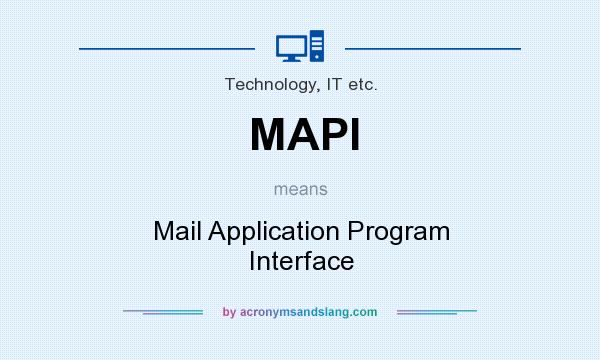 What does MAPI mean? It stands for Mail Application Program Interface