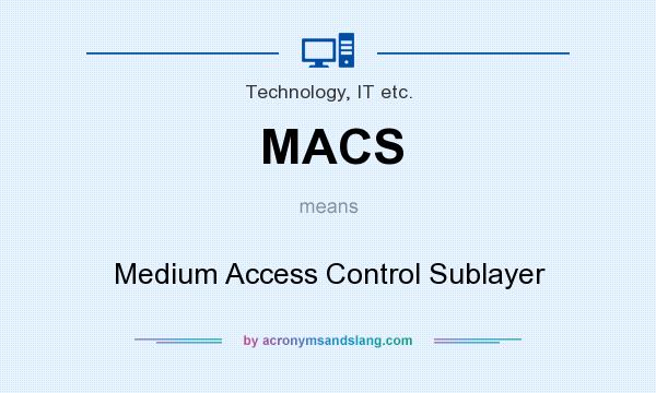 What does MACS mean? It stands for Medium Access Control Sublayer