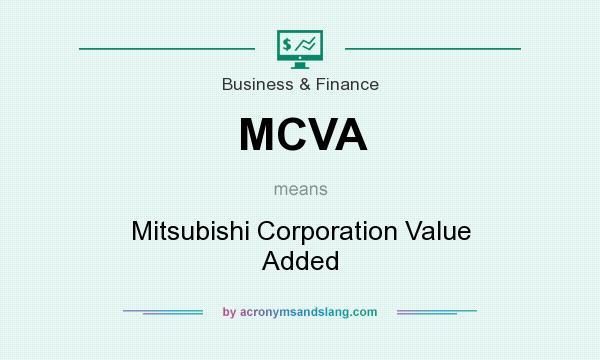 What does MCVA mean? It stands for Mitsubishi Corporation Value Added
