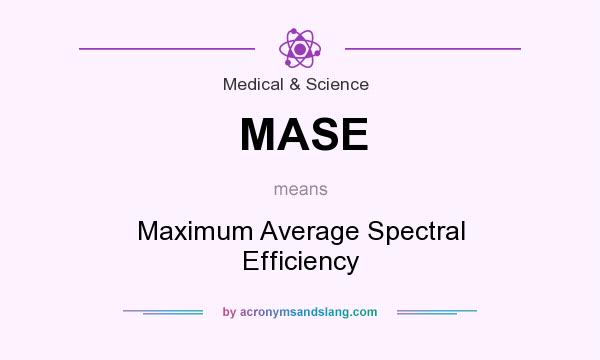 What does MASE mean? It stands for Maximum Average Spectral Efficiency