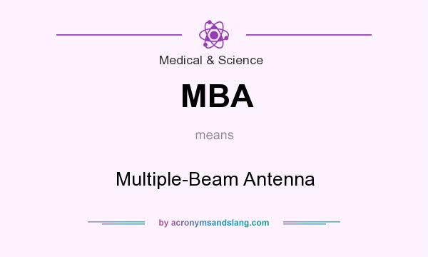 What does MBA mean? It stands for Multiple-Beam Antenna