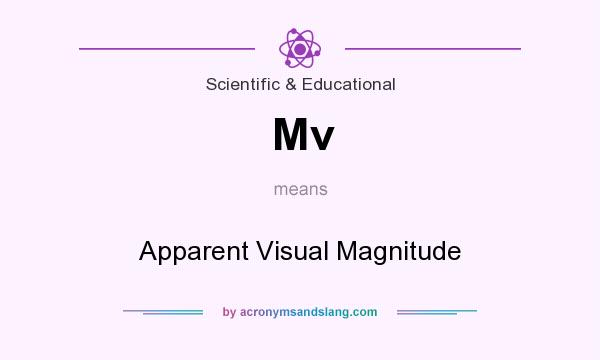 What does Mv mean? It stands for Apparent Visual Magnitude
