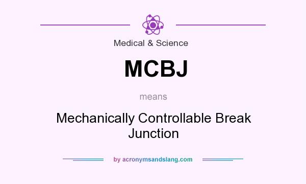 What does MCBJ mean? It stands for Mechanically Controllable Break Junction